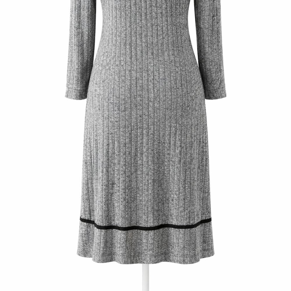 Westport Gray Ribbed Knit Dress with Pockets Size L – NWOT - Picture 9 of 9